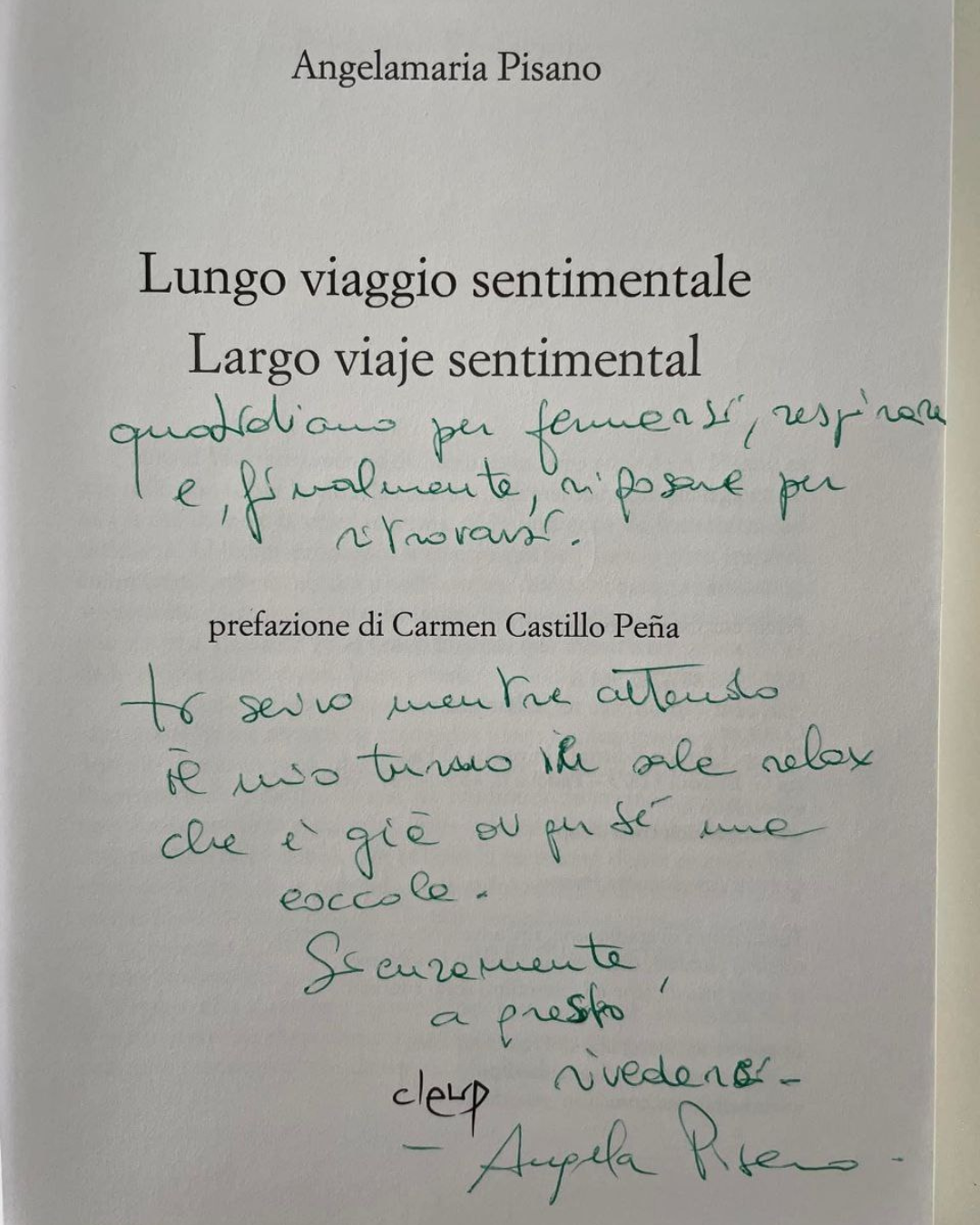 È meraviglioso come ti preoccupi del benessere della persona nella sua totalità mentre si trova nel tuo angolo di mondo; angolo che rapisce dal quotidiano per fermarsi, respirare e, finalmente, riposare per ritrovarsi.Ti scrivo mentre attendo il mio turno in sala relax che è già di per sé una coccola.